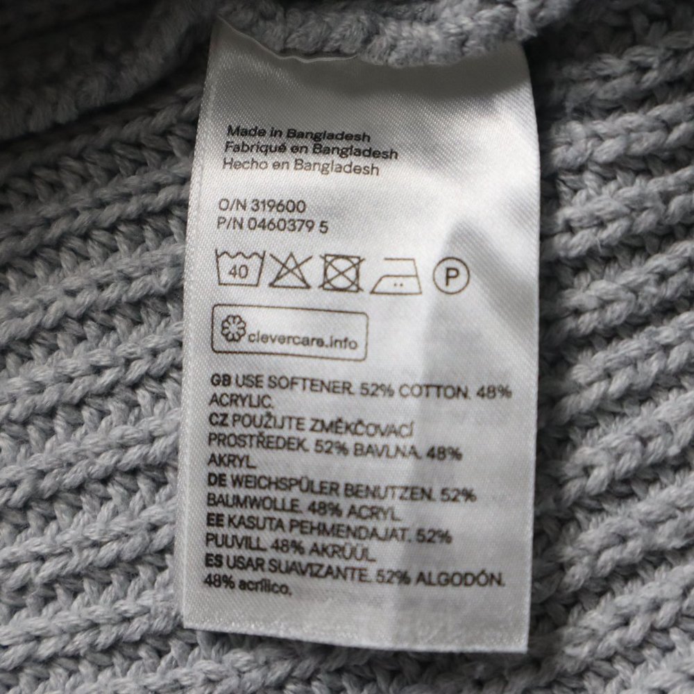 H&M L.O.G.G. Label Of Graded Goods Women's SZ S  Cotton Blend Knit Sweater - Picture 8 of 9
